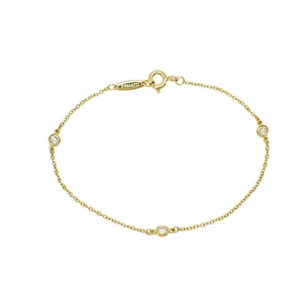 Tiffany Yellow Gold Diamond Elsa Peretti By the Yard Bracelet